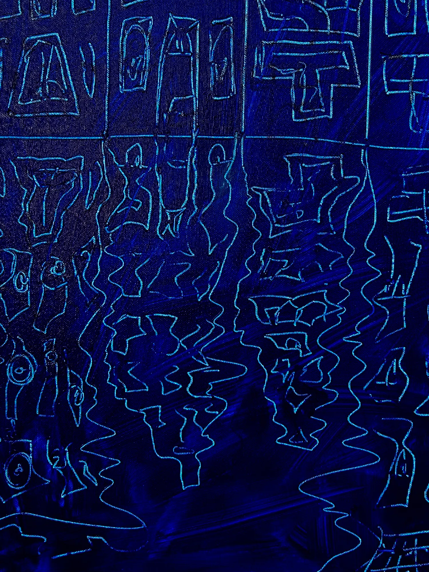 Nature's Paintbrush, Blue (detail 1)